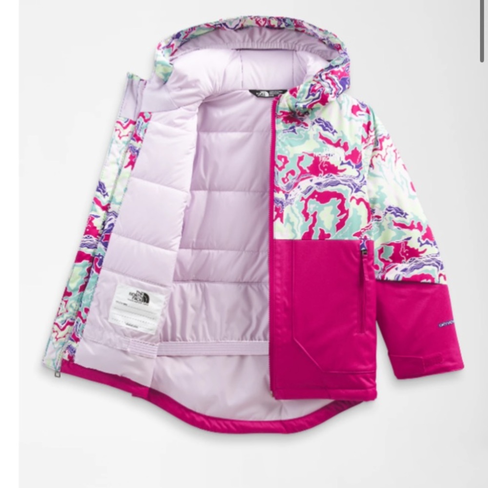 The North Face Kids Freedom Insulated Jacket - Peak Purple Terrain Multi Print